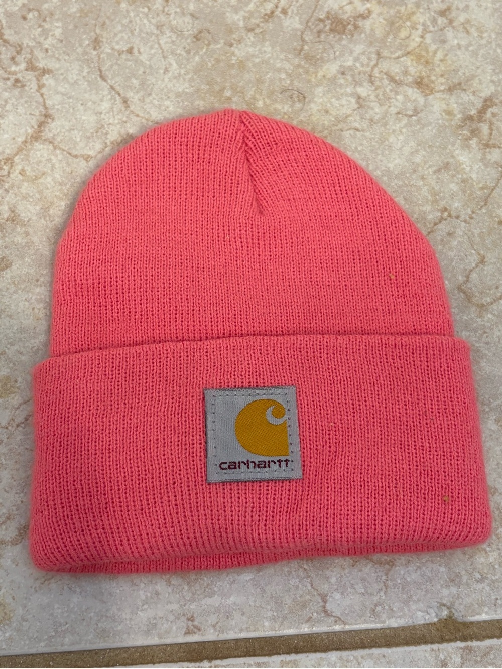 Carhartt Kids Coral Pink Cuffed Knit Beanie